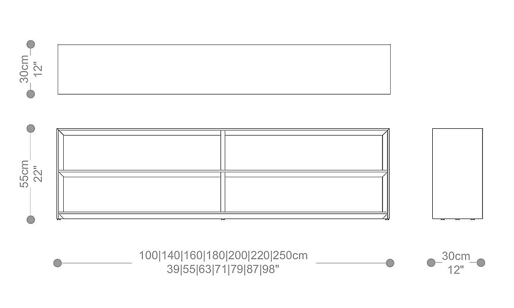 Image of the complete dimensions of the product